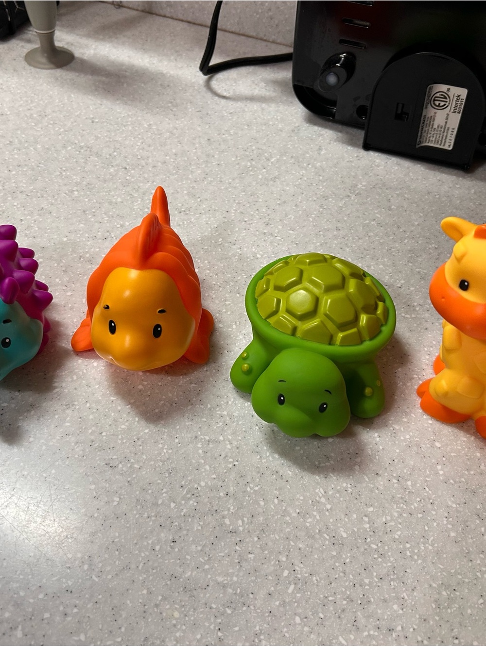 Infantino Green Turtle Bath Squeeze Toy with Bright Shell